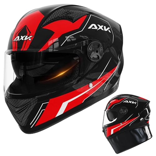 Casco integral de motocicleta, integral de cara completa, visera completa, doble visera