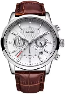 ساعة جلد رجالي فخمة ذات تصميم أنيق عاليه الجوده ومستورده مناسبة لجميع المناسبات