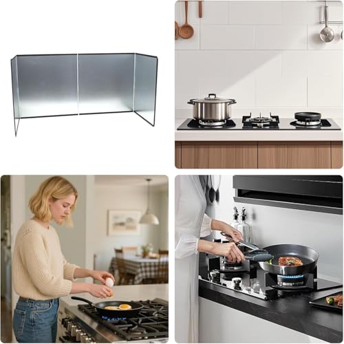 Protector de salpicaduras para freír que cuida tu pared mientras preparas platos tradicionales 4