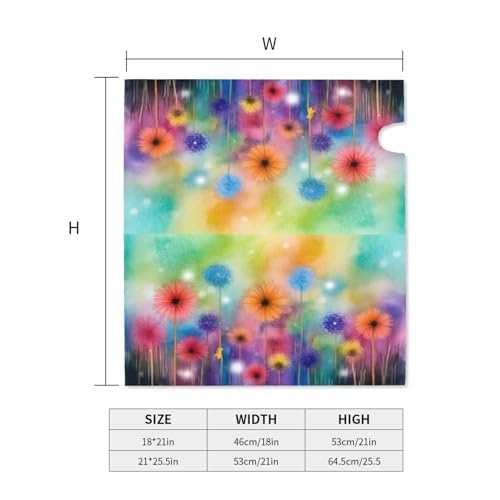 Image of Colorful Seasonal Floral Mailbox Cover Magnetic Abstract Spring Summer Flowers Waterproof Mailbox Wraps Post Letter Box Decor 21x18 in