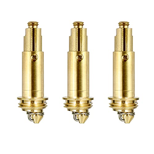 MiSevteen 3 PCS Brass Click Clack Bolts Drain Stopper Bolt Basin Pop Up Slotted Plug Bolts Replacement Sink Pop Up Screw Bathroom Sink Drain Replacement Part Bolts for Most Sink Bathtub Basin