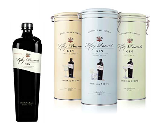 London Dry Gin -Fifty Pounds- in Custodia di Latta Originale Limited Edition 70 cl 43.5% (Yellow)