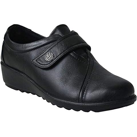 Cushion Walk Ladies Black Loafer Flats Shoes UK Sizes 4-8 (.Black, Numeric_6) Cover