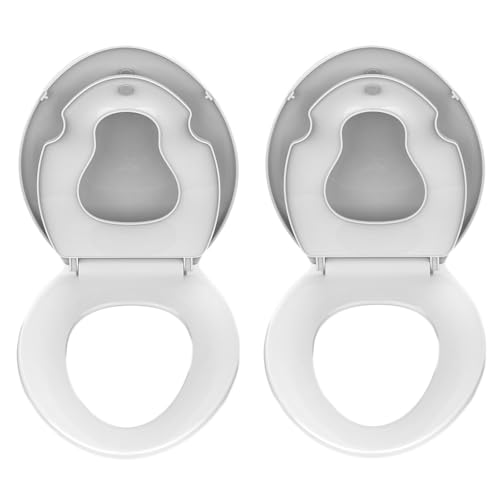 2-in-1 Family Toilet Seat with Integrated Toddler Trainer – 19
