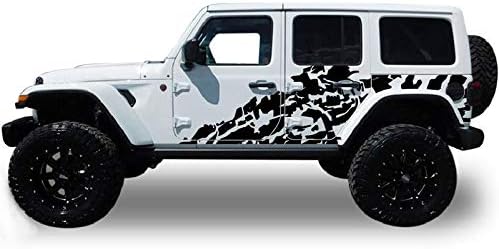Decal Sticker Vinyl Big Side Door Splash Compatible with Jeep Wrangler JL JK 2007-2019 - Present (952)