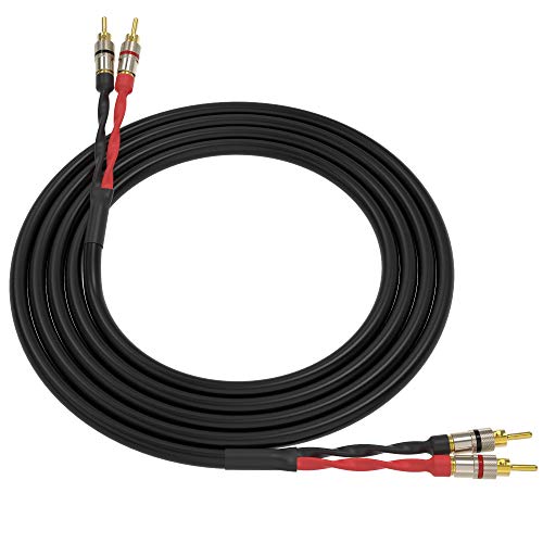 ChromaLeaf Canare 4S11 Professional Audio Speaker Cable  Gold Plated Locking Bananas 