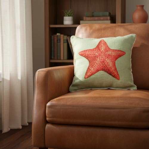 Image of Palm Stories Cushion Cover Set Decorative Pillow Cover & Throws for Living Room & Bedroom, Cushion Cover & Throws (Star)