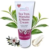 Tea Tree, Manuka & Neem Cream (200ml) -Antibacterial, Anti-fungal, Antiseptic, Anti-Itch, Dry, Chapped & Cracked Skin, Eczema, Psoriasis, Jock Itch, Fungal infections. Fast Effective Relief