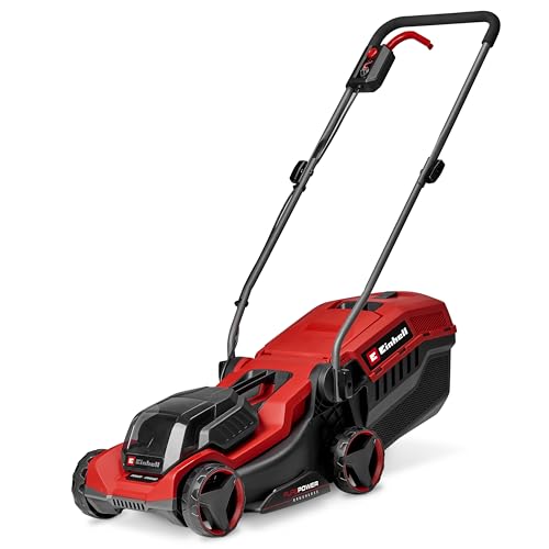 Einhell cortacésped con batería GE-CM 18/30-1 Li BL-Solo Power X-Change (18 V, 30 cm de Ancho de Corte, hasta 175 m2, brushless, Cesta 27 l, Altura de Corte 30-65 mm, sin batería)