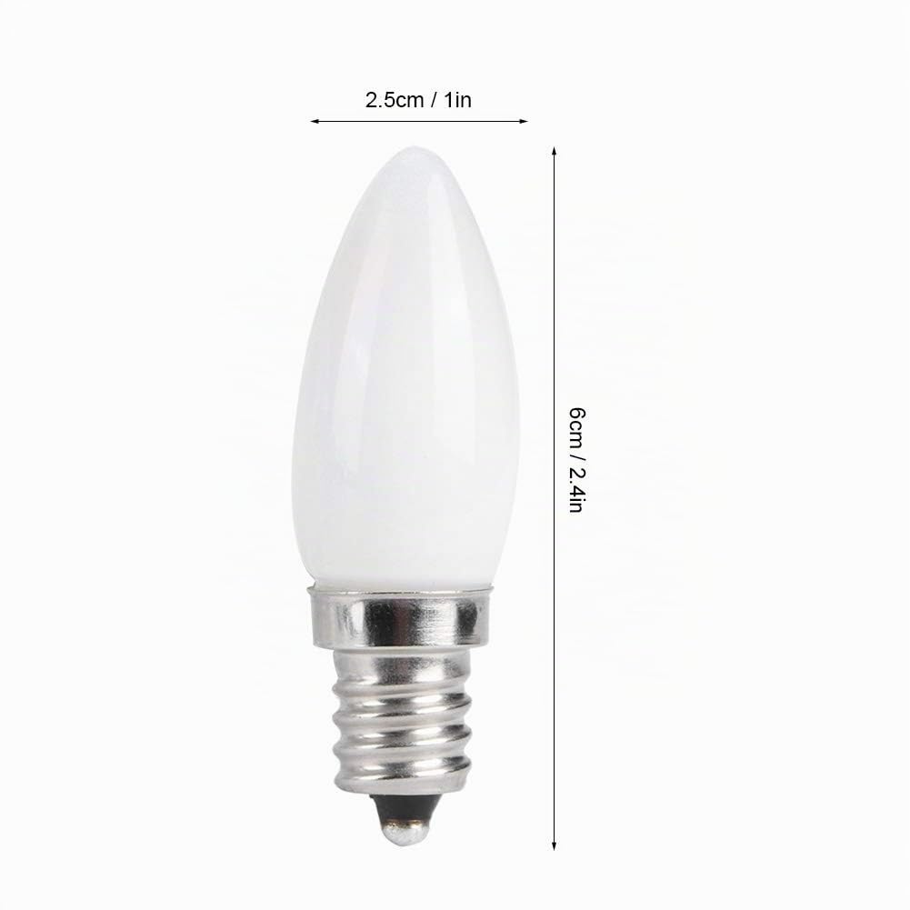 Dioche Bombilla Led E12 con Ajuste de Tornillo, Bombilla Tipo Vela Led E12, 10 Uds., Bombillas Led E12 para Candelabro, 1,5 W, CA 230V para Iluminación del Hogar y del Hotel