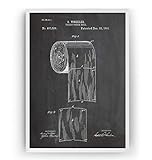  Papel de Baño Poster de Patente Patent Póster Con Diseños Patentes Decoracion de Hogar Inventos Carteles Prints Wall Art Posters Regalos Para Hombres Mujeres Decor Blueprint - Marco No Incluido