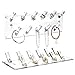 Ikee Design 2 Pack Multipurpose Acrylic Wall mounted Jewelry Organizer, Bracelets Rings Bangles Necklace Hangers,Necklace Holder for Store, Showcase, Clear, 13 W x 4 1/4 D x 1 3/4 H in