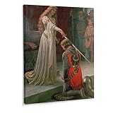 Medieval Knight Poster Romantic Oil Painting Renaissance Canvas Prints Canvas Wall Art Prints for Wa