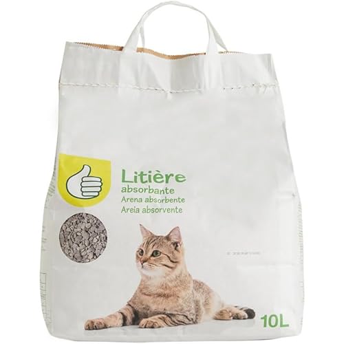 AUCHAN Essentiel Litière minérale non-agglomérante pour chat 10 L