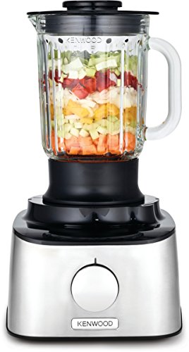 Kenwood Multipro Compact Food Processor, 1.2 Litre Bowl, 1.2 Litre Thermo-resist Glass Blender, Dough Hook, Whisk, Reversible Slicing and Grating Discs, Spice Mill, 800 W, FDM302SS, Silver 2 Gallery Image