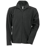 Kariban Męska kurtka polarowa Falco Full Zip Anti-Pill (M) (czarna)