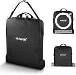 NEEWER 18" Ring Light Carrying Bag with Separate Storage Bag Expandable for 30.7"/78cm Folded Light Stand Tripod, 23.6"x22.8"/60x58cm Lightweight Nylon Protective Bag for Ring Light with Stand, RU-009