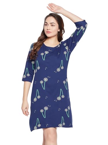 Image of Clovia Women's Cotton Pretty Florals Short Night Dress