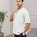 Men's Fashion Oversized T-Shirts Streetwear Loose Fit Crewneck Tshirt Workout Casual Short Sleeve Tops White