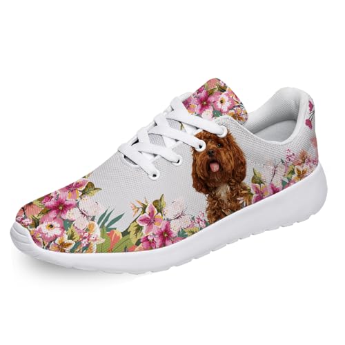 Golden Poodle Shoes for Men Women Lightweight 3D Print Running Tennis Walking Sneakers Gifts for Dog Lovers