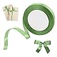 Satinband Grün, 10mm x 22m Geschenkband, Dekoration Geschenkband, Schleifenband für Hochzeit, Salbeigrün Hellgrün Stoffband Dekoband Schleifenband zum Bastel Schleife für Geschenkverpackung Dekoration