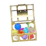 Hohopeti でリアルなアクリル宝 用トレジャーボックス入り お祝いパーティーや教室景品に ハロウィンや海賊テーマの装飾にも対応