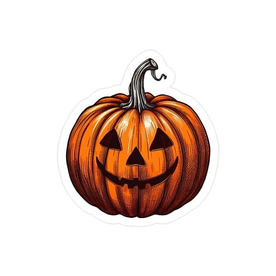 CafePress Jack O Lantern Small Die Cut Sticker, 3"x4" Matte Finish