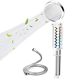 Cabezal de ducha extraíble: cabezal de ducha fácil de desmontar, lo que hace que sea fácil eliminar las impurezas que bloquean. Fácil de limpiar en cualquier momento y muy práctico. Elevador de presión de la ducha fácilmente ajustable con una mano, el cabezal de ducha simplifica tu paso de ducha para mayor comodidad y placer. Perfecto para uso personal y regalo.