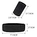 Wristbands Sweatband Set 9 Pieces, Including 3 Headband and 6 Wristbands (Black)