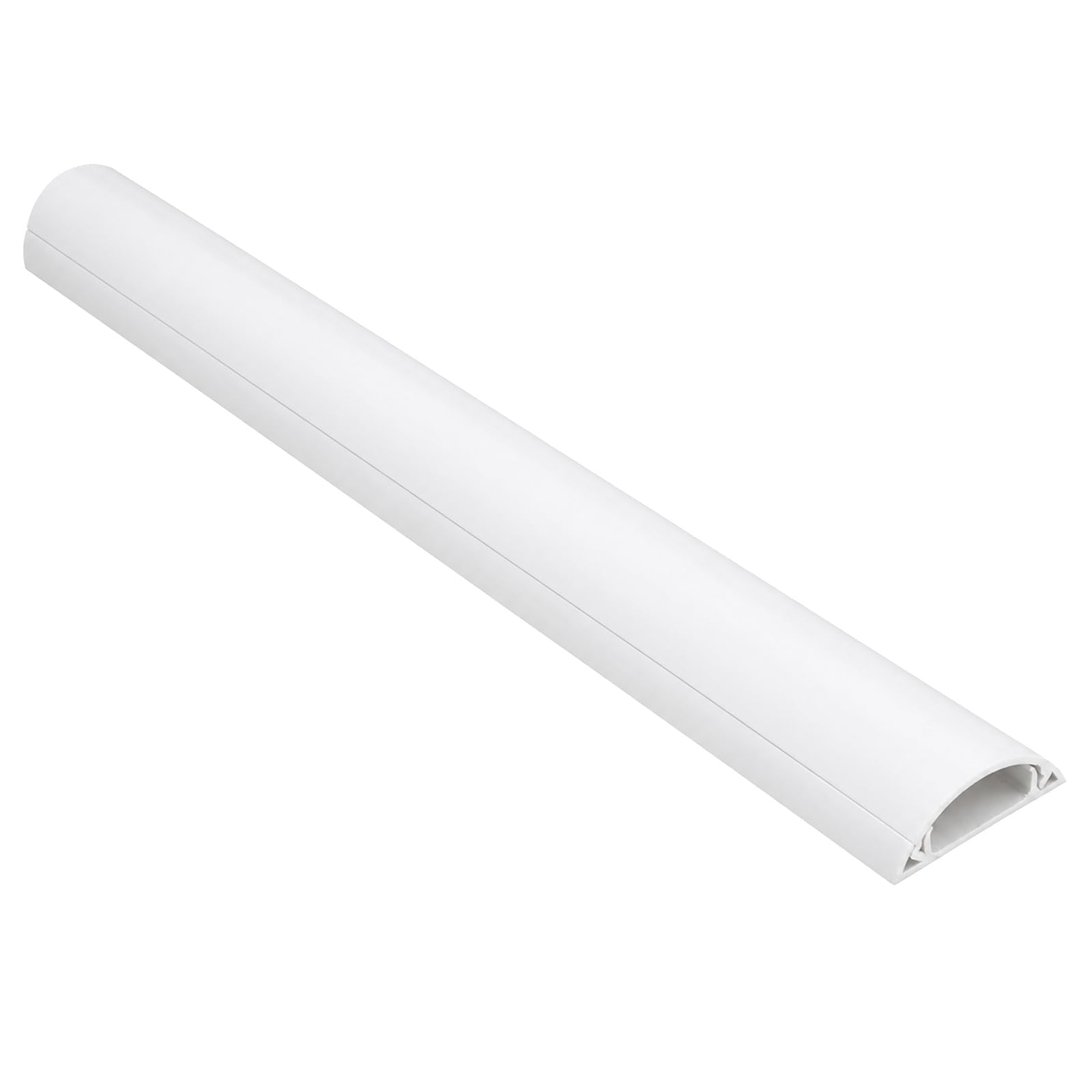 Canaline da Pavimento in PVC,Canalina Copricavo Semicircolare,Canalina passacavi Adesiva,Protegge i Cavi,Previene Inciampi e Cadute,per Officina,Magazzino e Garage