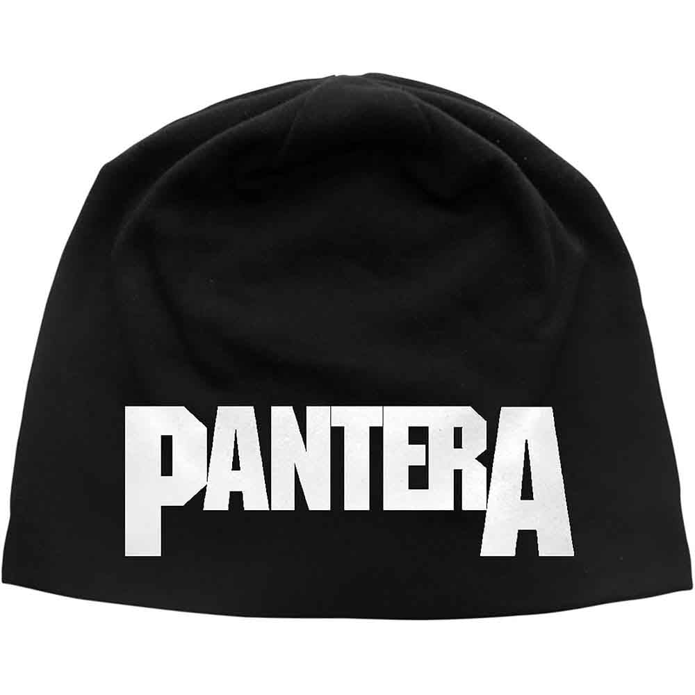 Pantera Stronger Than All Logo Official New Black Jersey Print Beanie Hat