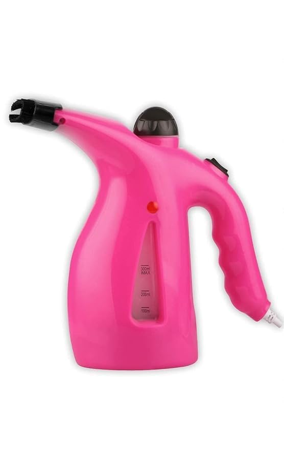 Mini Face Steamer for Facial and Steam Therapy | Handheld Steaming Machine for Cold, Cough & Skin Care | Portable Steamer for Hair Spa & Garment Clothes Ironing Wrinkle Removal-(Pink)