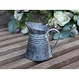 zinkkanne deko Chic Antique Krug Kanne Vase Gießkanne Metall Zink Nostalgie französicher Landhaus- Stil