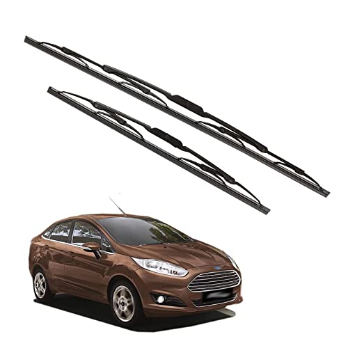 Image of Kylo Windshield Wiper for Feista /Conventional and Traditional Metal Type Windshield Water Repellency Scratch Proof Metal Wiper Blades Suitable for Feista (Driver Side - 22 inch, Passenger Side - 16 inch)