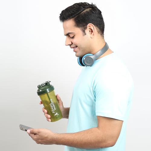 Image of Fitness Mantra 700ml Classic Shaker Bottle for Men & Women [Capacity 700 ml (Army, 700ml)