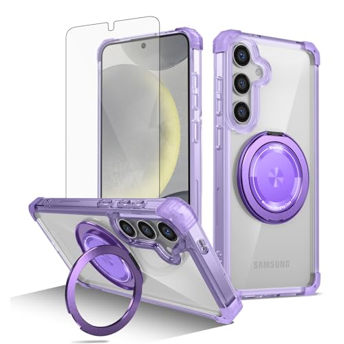 Coque Samsung S24 fine et robuste hybride avec verre trempé écran protecteur