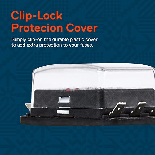 6 Way Blade Fuse Box For Automotive [Atc/Ato Blade Fuses] [100 Amp][Led Indicator] [Protection Cover] [10-30V Dc; 12V] Auto Marine Fuse Block #TOP2