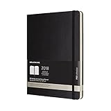 Moleskine 12 Month Pro Weekly Vertical Planner, Extra Large, Black, Hard Cover (7.5 x 10)