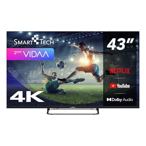 Smart Tech TV LED 4K UHD 43' (109cm) 43UV01V VIDAA 3xHDMI 2xUSB Hotel Mode Store Mode