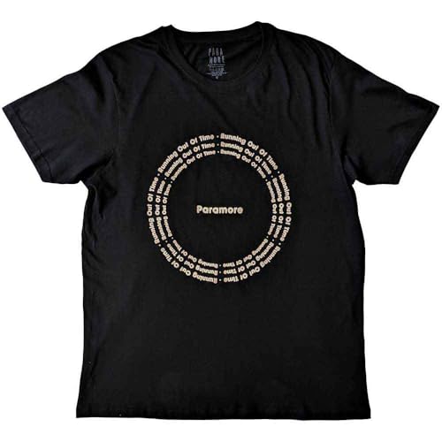 Paramore T Shirt Running Out Of Time Circle �V���� ���� Unisex �u���b�N Size XL