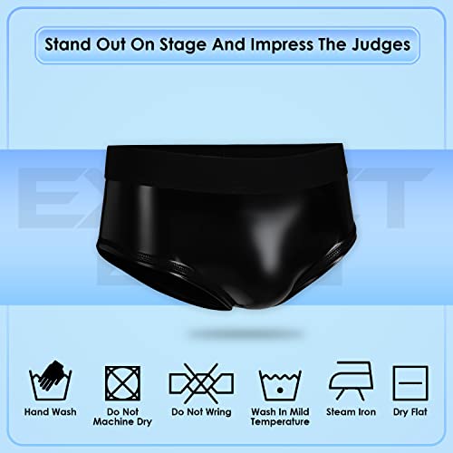 Exxact Sports Mens Wet Look Shining Bodybuilding Posing Trunks - Mens Trunk Underwear Posing Suits Competition, Boxer Trunk4