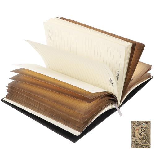 Cuaderno de cuero 3D relieve dorado POPETPOP con páginas gruesas para oficina