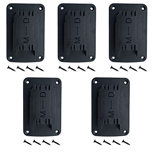 weqcter 5Packs Tool Holder Dock/Mount for Dewalt 20V Drill Fit for Milwaukee M18 Tools