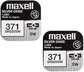 2 x Maxell 371 SR920SW Silver Oxide 0% Mercury Watch Batteries [Pack of 2]