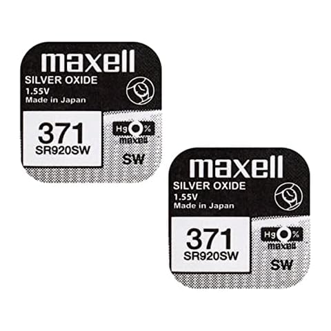 2 x Maxell 371 SR920SW Silver Oxide 0% Mercury Watch Batteries [Pack of 2] Cover