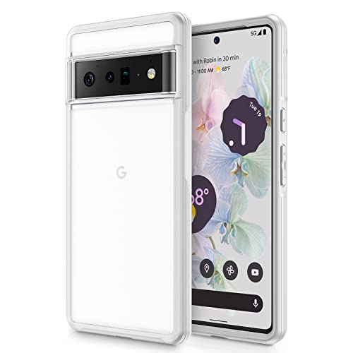 Caka Case Compatible with Pixel 6 Pro, Google Pixel 6 Pro Case Translucent Matte PC with Soft Edges Shockproof Protective Phone Case Cover for Google Pixel 6 Pro 5G [NOT for Pixel 6]-Matte Grey