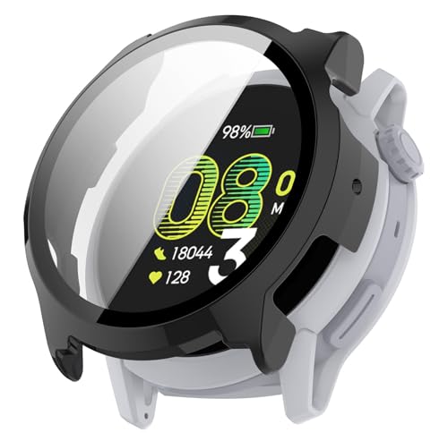 SHEAWA for COROS(�J���X) PACE 4 �P�[�X �J�o�[ PC+�����K���X�t�B���� �S�ʕی� 9H�d�x ��̌^�ی�P�[�X �ی�J�o�[ �ϏՌ� �A�N�Z�T���[ (�u���b�N)