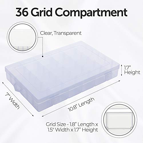 Outdoor 360 Plastic Bead Box - Loom Organizer Case Empty - Letter Board Letter Organizer Box - Bead Case