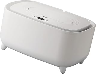 Baby Wipe Warmer, Large Capacity Intelligent Adjustable Temperature Infant Wipes Heater No Noise for Kindergarten (Pearl White)