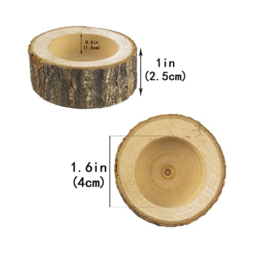 Wooden Tea Light Candle Holders,Llewyn 14 Pcs Wooden Votive Tealight Holder For Wedding,Birthday Party,Holiday,Table Decoration #TOP6